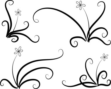 vektör çizimi aşk kalpleri çiçek ağaçları yaprak Orkide simgesi tasarımı