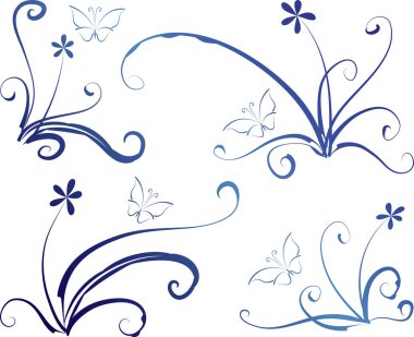 vektör çizimi aşk kalpleri çiçek ağaçları yaprak Orkide simgesi tasarımı