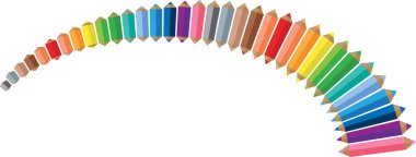 Vektör illüstrasyon renkli kalem arkaplan çizimi