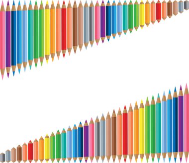 Vektör illüstrasyon renkli kalem arkaplan çizimi