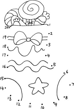 vektör karikatürü puanlar ile birleştirin okul öncesi oyun aktivitesi numaraları ile eğitim