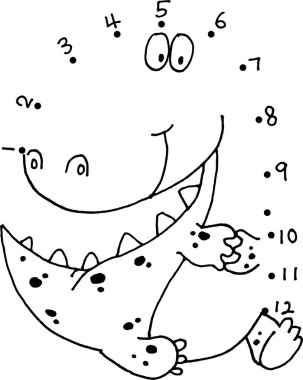 vektör karikatürü puanlar ile birleştirin okul öncesi oyun aktivitesi numaraları ile eğitim