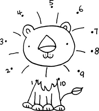 vektör karikatürü puanlar ile birleştirin okul öncesi oyun aktivitesi numaraları ile eğitim