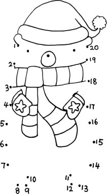 vektör karikatürü puanlar ile birleştirin okul öncesi oyun aktivitesi numaraları ile eğitim