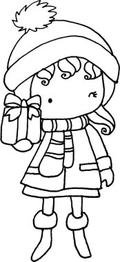 vektör karikatür yeteneği olan sevimli kız.