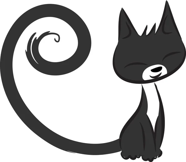 만화 그리기 행복 한 고양이 — 스톡 사진