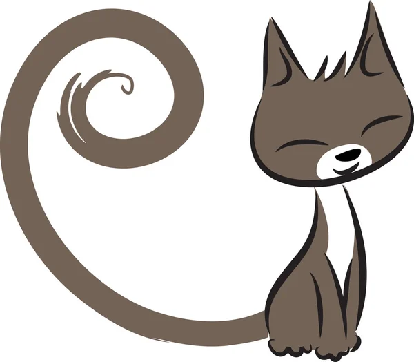 Dibujo de dibujos animados gato feliz — Foto de Stock