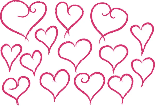 Drawing beautiful hearts — Stockfoto