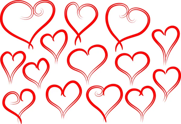 Drawing beautiful hearts — Stock Photo, Image