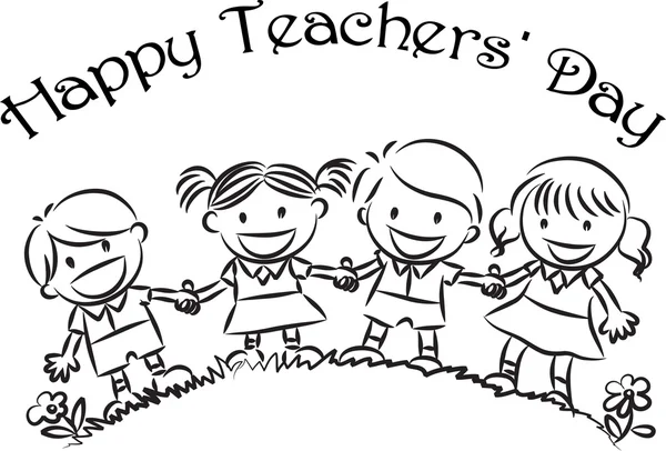 Счастливый день учителя — стоковое фото