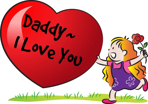 Cartoon drawing happy fathers 'day card — стоковое фото