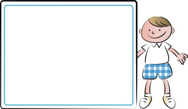 Boş çocuklarla çizim karikatür