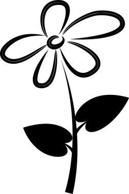 Bir bitki çiçek ve yaprak ile