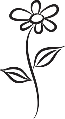 Bir bitki çiçek ve yaprak ile