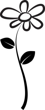 Bir bitki çiçek ve yaprak ile