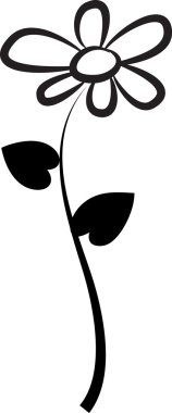 Bir bitki çiçek ve yaprak ile