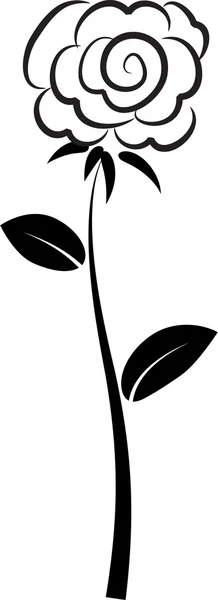 Eine Pflanze mit Blume und Blatt — Stockfoto