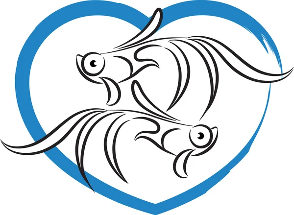 Tegneserie tegning ikon om fisk - Stock-foto