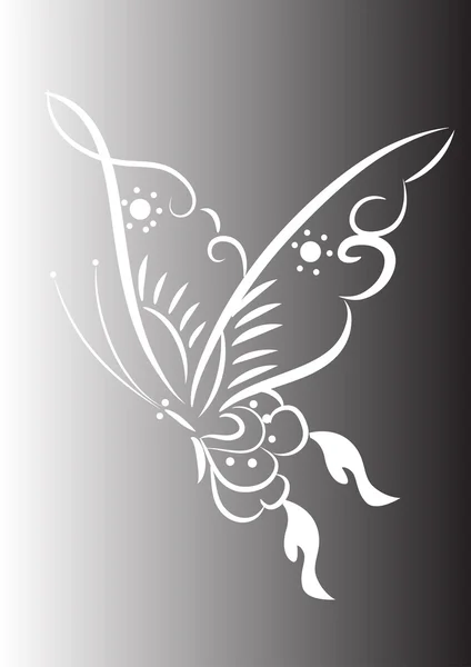 Obrázek nakreslený ikona o motýl — Stock fotografie