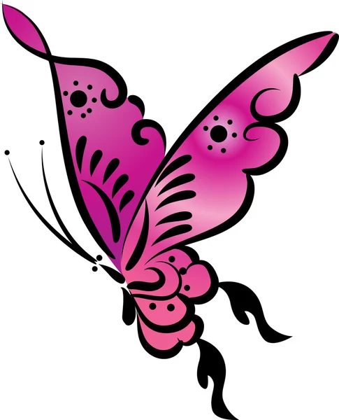 Icono de dibujo de ilustración sobre mariposa — Foto de Stock