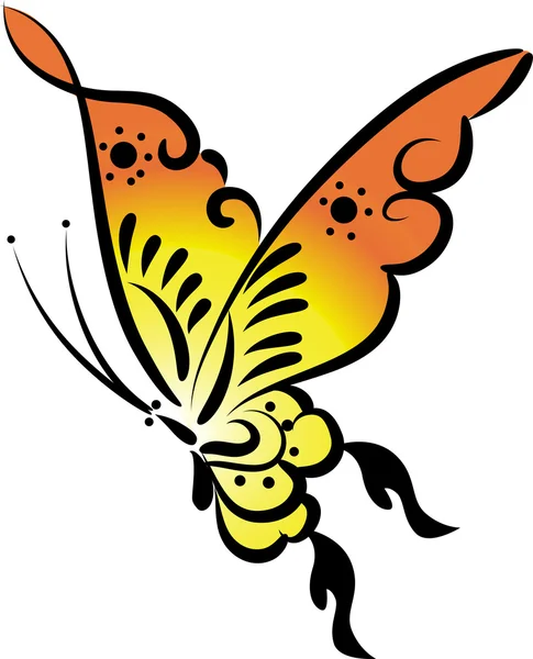 Icono de dibujo de ilustración sobre mariposa — Foto de Stock