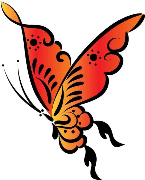 Icono de dibujo de ilustración sobre mariposa —  Fotos de Stock