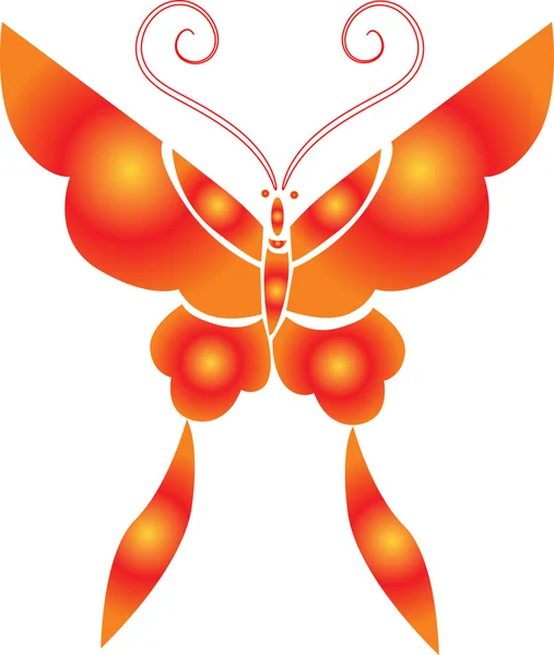 Icono de dibujo de ilustración sobre mariposa — Foto de Stock