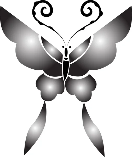 Icono de dibujo de ilustración sobre mariposa — Foto de Stock