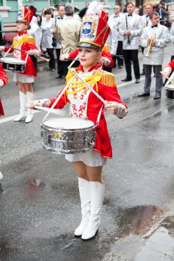 Drummers. Ukraine Day for high school graduates clipart