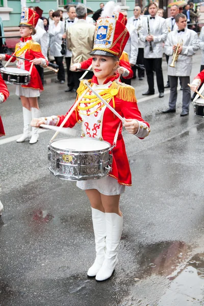 Drummers. Ukraine Day for high school graduates — Stock Photo, Image