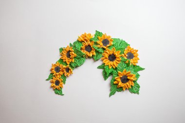 El yapımı kağıt çiçekler ve üretim