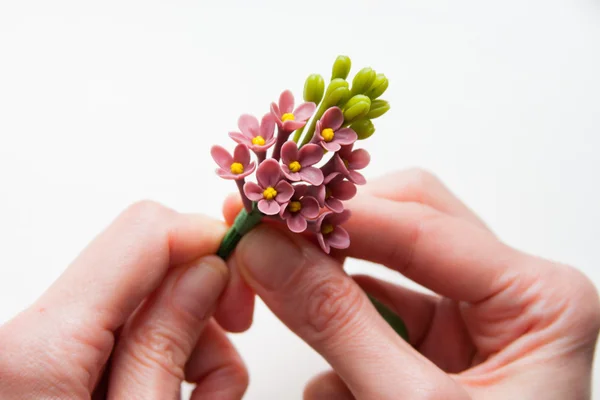 Büttenblumen und ihre Herstellung — Stockfoto