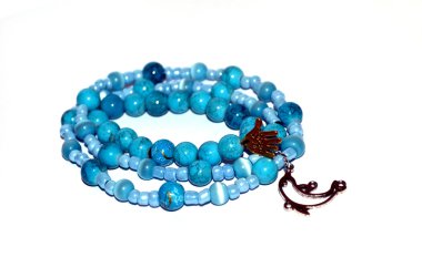 Turkuaz boncuk bilezik