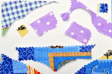 Scrapbooking için kumaşlar şekil
