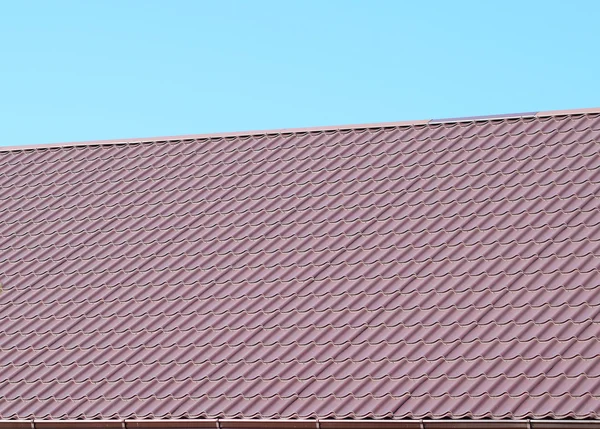 Roof metal sheets. Modern types of roofing materials.