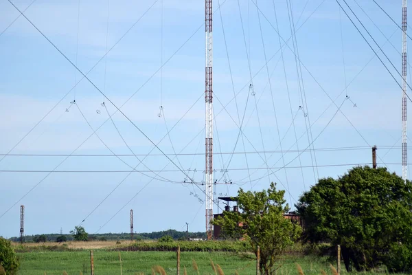 Plataformas Aéreas Para Transmissão Ondas Rádio Faixa Ondas Longas Meios — Fotografia de Stock