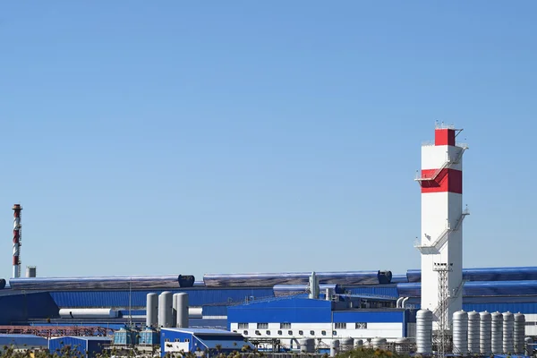 Stor Anläggning För Bearbetning Metallskrot Enorm Fabrik Gammal Metall Raffinör — Stockfoto