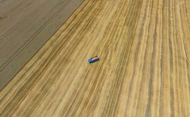 Buğday hasat hasat. Operasyonda Tarım makineleri.