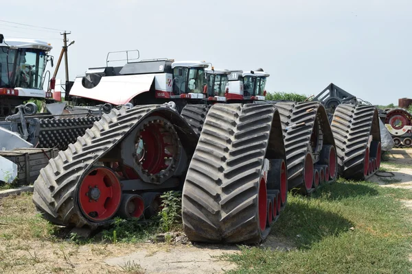 Russie Village Poltavskaya Septembre 2015 Combiner Les Pêcheurs Torum Machines — Photo