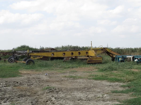Rusia Pueblo Poltavskaya Septiembre 2015 Combine Cosechadoras Torum Maquinaria Agrícola — Foto de Stock