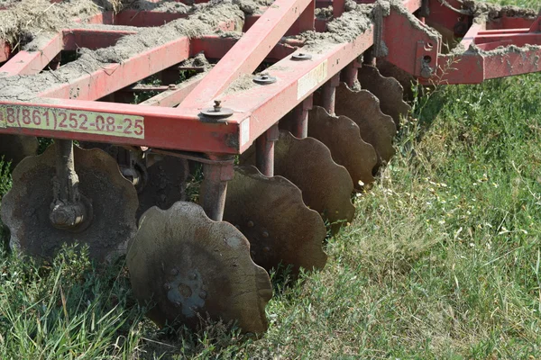 Grade Disco Máquinas Agrícolas Para Transformação Solo Terreno — Fotografia de Stock