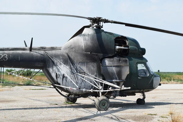 Старые Вертолетные Поля Вертолетное Распыление Удобрений — стоковое фото