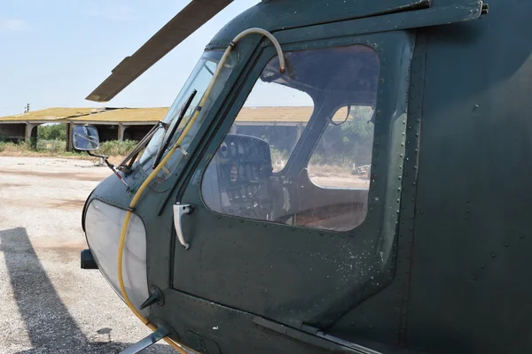 Old Helicopter Spraying Fields Helicopter Spraying Fertilizer — Stock Photo, Image