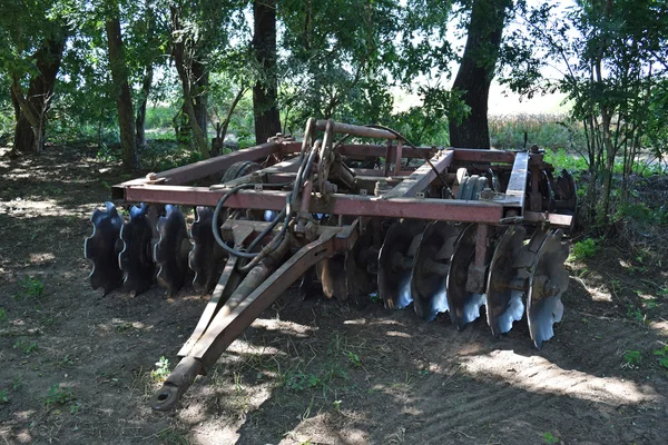 Die Scheibenegge Landmaschinen Zur Verarbeitung Des Bodens Auf Dem Feld — Stockfoto