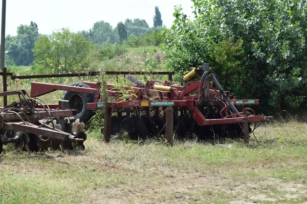 Δίσκος Harrow Γεωργικά Μηχανήματα Για Την Επεξεργασία Του Εδάφους Στον — Φωτογραφία Αρχείου