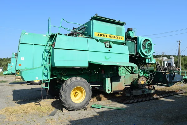 Russia Poltavskaya Village September 2015 Combine Harvesters Don Agricultural Machinery — Stock Photo, Image