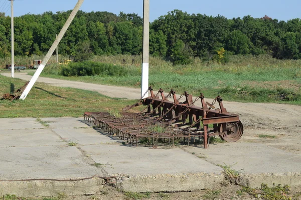 Прицеп Крепления Тракторов Комбайнов Прицепы Сельскохозяйственной Техники — стоковое фото