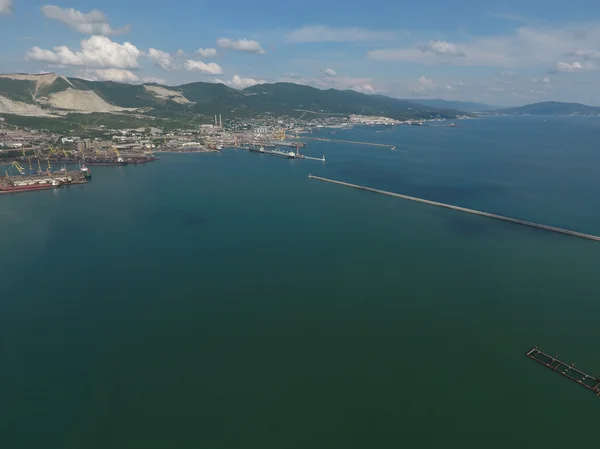 Top View Bay Tsemess International Sea Port Novorossiysk Mol Building — Stock Photo, Image