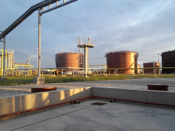 Raffineria Petrolio Apparecchiature Raffinazione Del Petrolio Primario — Foto Stock