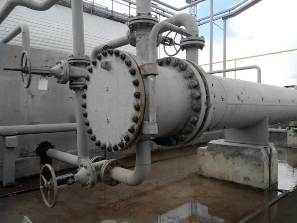 Intercambiadores Calor Para Calentamiento Aceite Refinería Petróleo Equipos Para Refinado — Foto de Stock